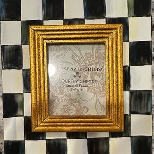 MacKenzie-Childs Gold Enamel Picture Frame